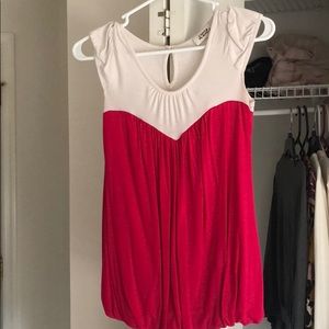 White and pink Costa Blanca top